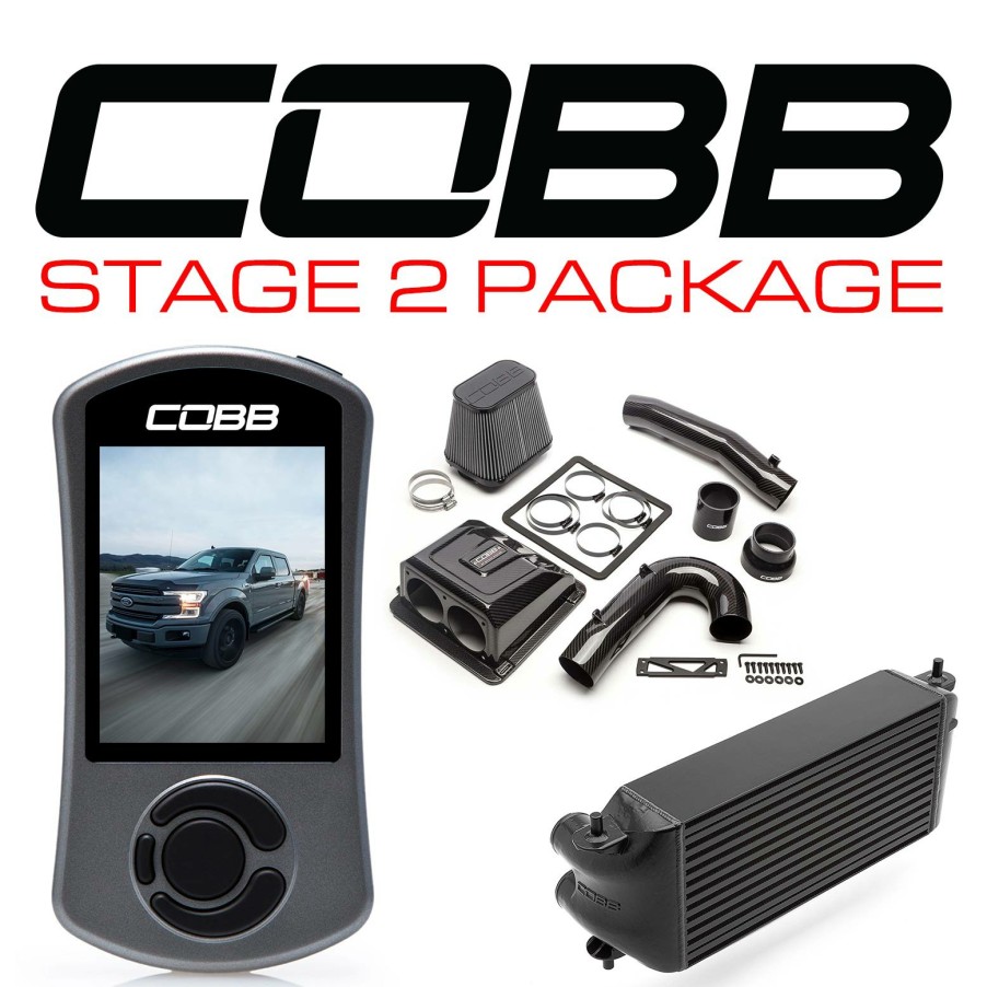 Stage Package COBB Tuning | Ford Stage 2 Redline Carbon Fiber Power Package Black (Factory Location Intercooler) With Tcm F-150 Ecoboost 3.5L 2017-2019