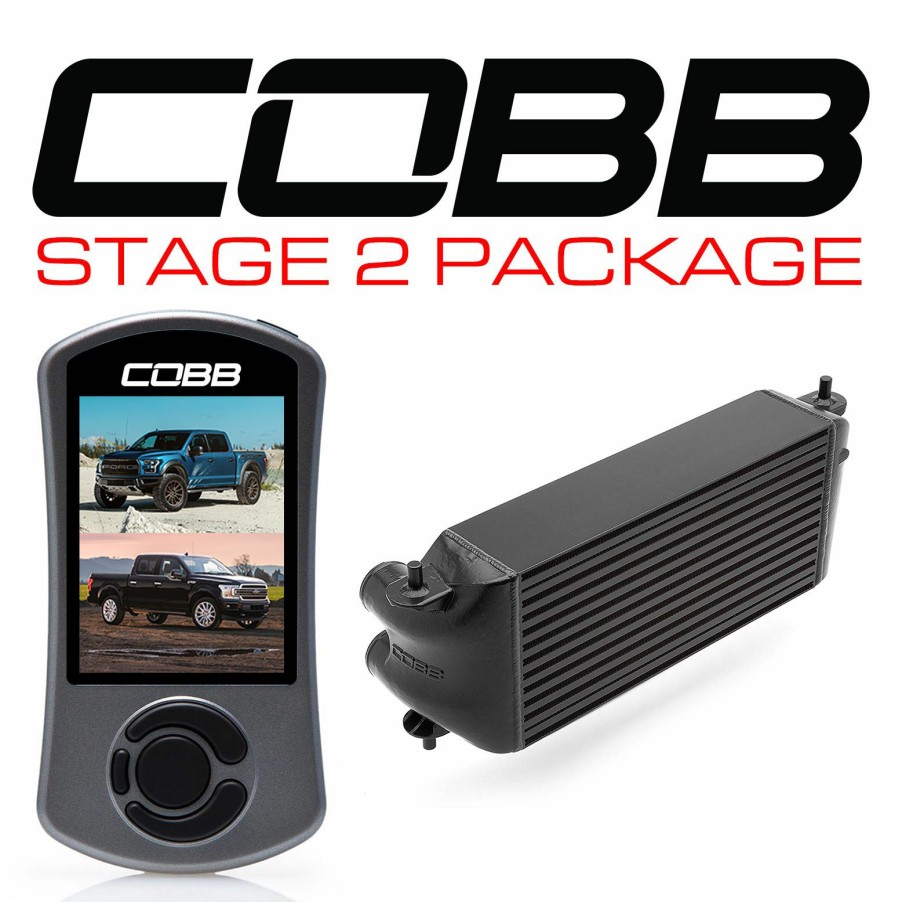 Stage Package COBB Tuning | Ford Stage 2 Power Package Black (Factory Location Intercooler, No Intake) With Tcm F-150 Ecoboost Raptor / Limited