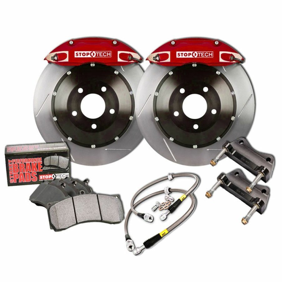 Brakes COBB Tuning | Stoptech St-60 Big Brake Kit Front 355Mm Red Slotted Rotors Subaru Sti 2005-2014