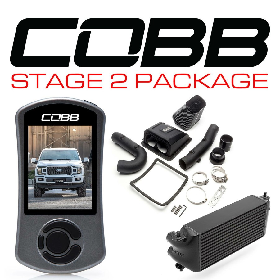 Stage Package COBB Tuning | Ford Stage 2 Power Package Black (Factory Location Intercooler) F-150 2.7L 2018-2020