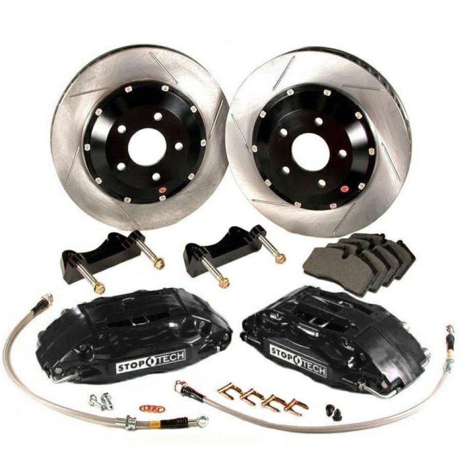 Brakes COBB Tuning | Stoptech St-40 Big Brake Kit Front 332Mm Black Slotted Rotors Ford Focus St 2013-2014