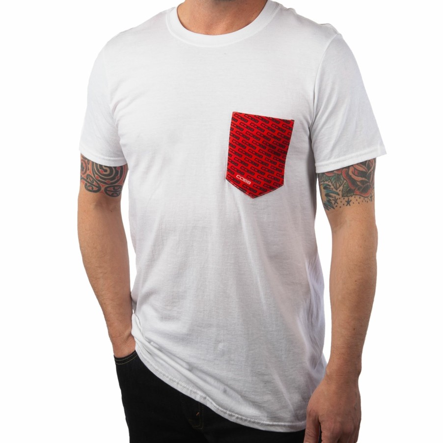 Apparel COBB Tuning | Cobb Tuning Logo White Pocket T-Shirt