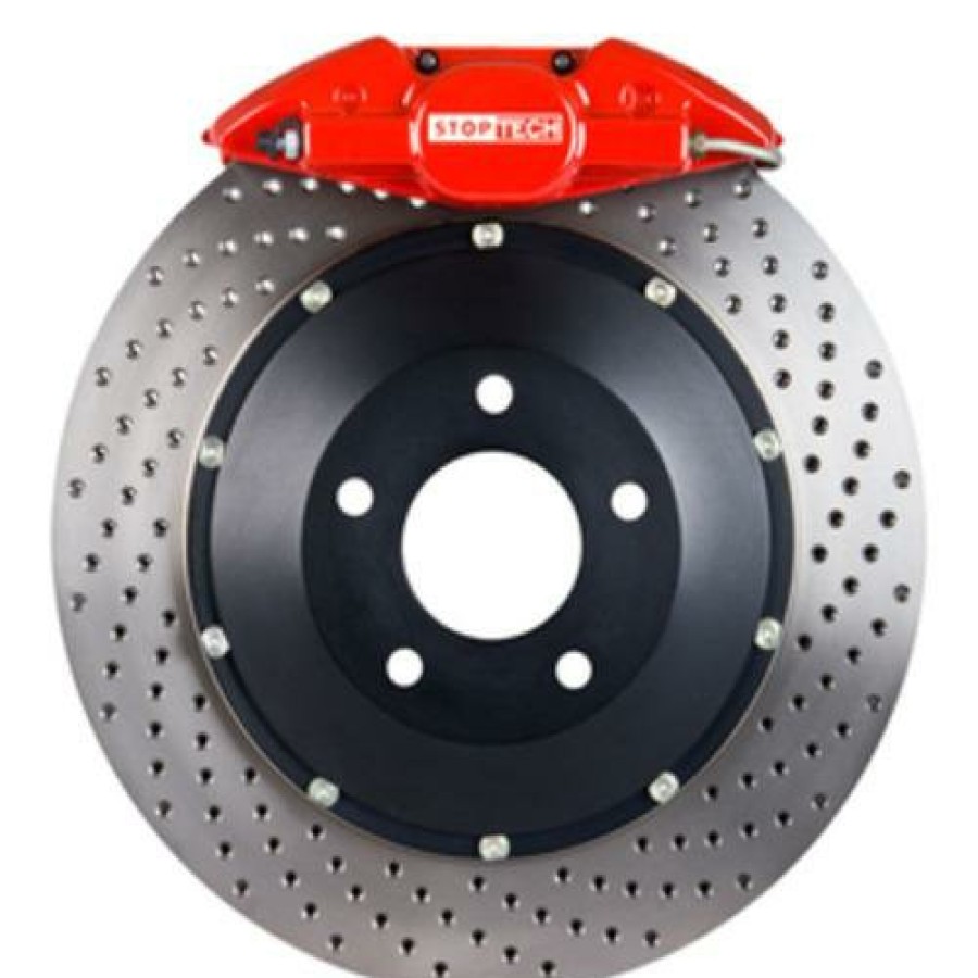 Brakes COBB Tuning | Stoptech St-22 Big Brake Kit Rear 345Mm Red Drilled Rotors Subaru Sti 2005-2014