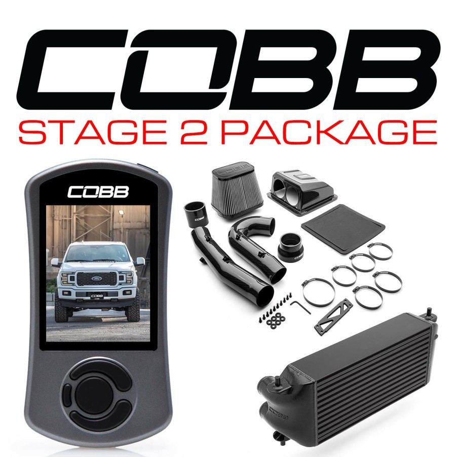 Stage Package COBB Tuning | Ford Stage 2 Redline Carbon Fiber Power Package Black (Factory Location Intercooler) F-150 2.7L 2018-2020