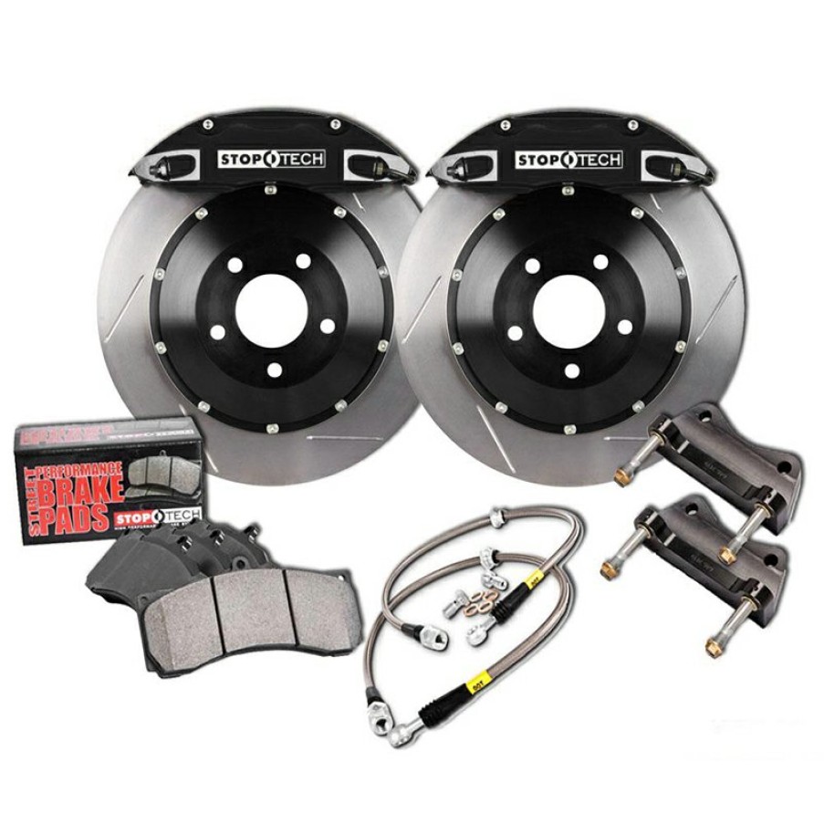 Brakes COBB Tuning | Stoptech St-60 Big Brake Kit Front 355Mm Black Slotted Rotors Subaru Sti 2005-2014