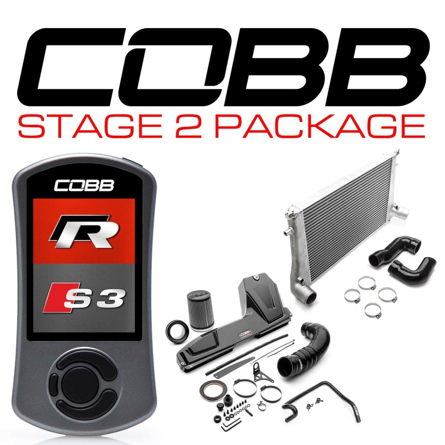 Stage Package COBB Tuning | Stage 2 Redline Carbon Fiber Power Package With Dsg / S Tronic Flashing For Volkswagen Golf R (Mk7/Mk7.5) 2015-2019 Usdm, Audi S3 (8V)