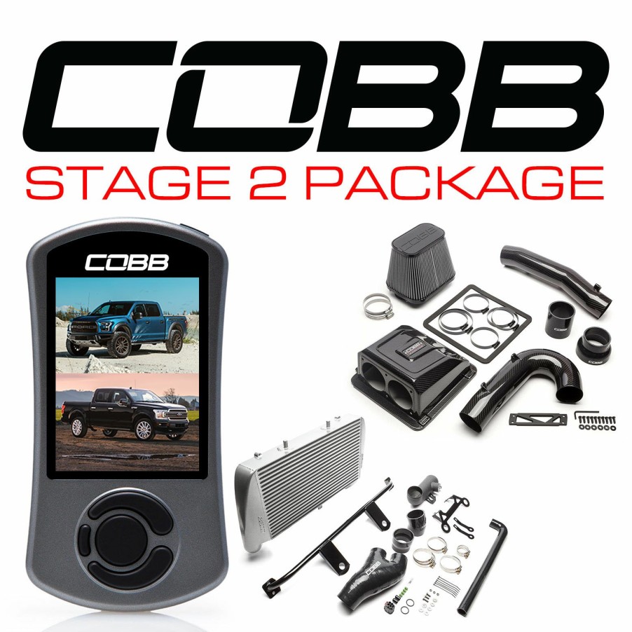 Stage Package COBB Tuning | Ford Stage 2 Redline Carbon Fiber Power Package Silver With Tcm F-150 Ecoboost Raptor / Limited