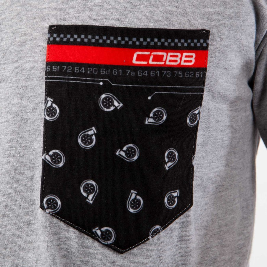 Apparel COBB Tuning | Cobb Tuning Logo Grey Pocket T-Shirt