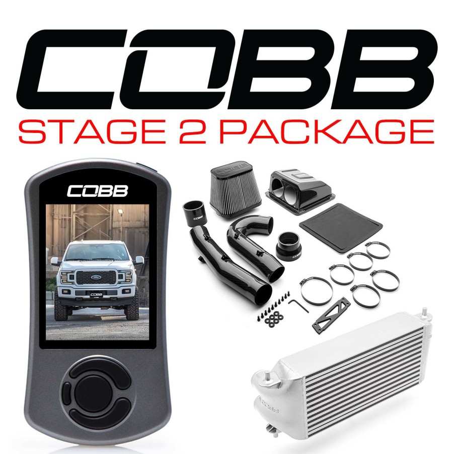 Stage Package COBB Tuning | Ford Stage 2 Redline Carbon Fiber Power Package Silver (Factory Location Intercooler) F-150 2.7L 2018-2020