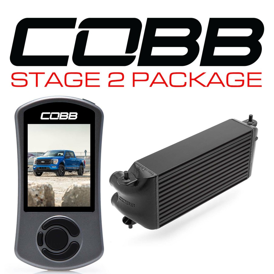 Stage Package COBB Tuning | Stage 2 Power Package Black (Factory Location Intercooler) Ford F-150 3.5L / Tremor 2021-2022