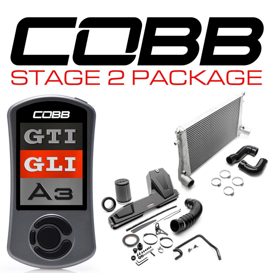 Stage Package COBB Tuning | Stage 2 Redline Carbon Fiber Power Package With Dsg / S Tronic Flashing For Gti (Mk7/Mk7.5) Gti, Jetta (A7) Gli, Audi A3 (8V)