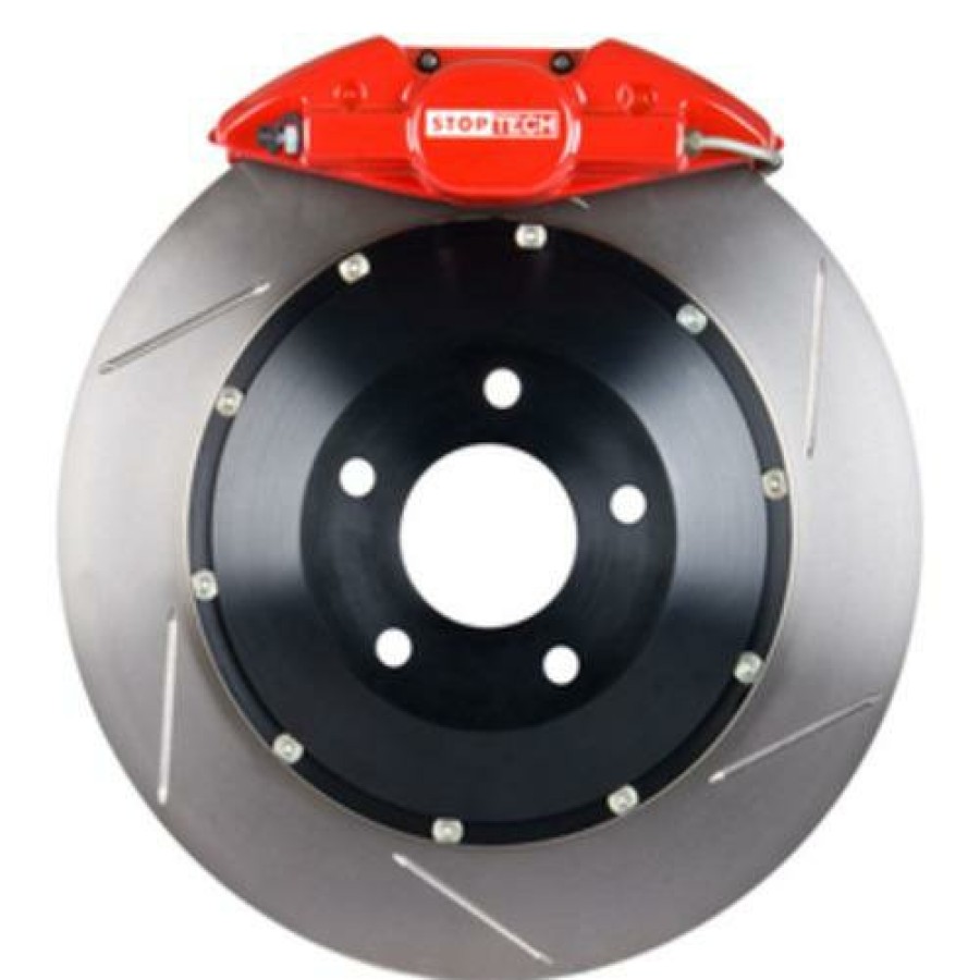 Brakes COBB Tuning | Stoptech St-22 Big Brake Kit Rear 345Mm Red Slotted Rotors Subaru Sti 2005-2014