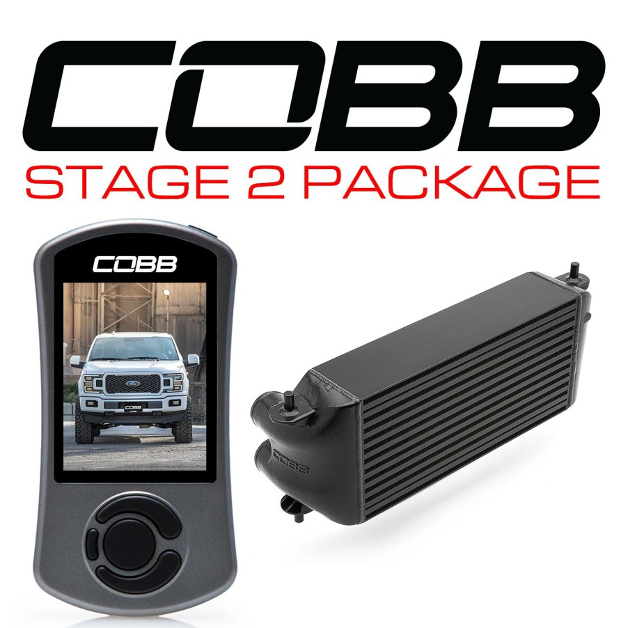 Stage Package COBB Tuning | Ford Stage 2 Power Package Black (Factory Location Intercooler, No Intake) F-150 2.7L 2018-2020