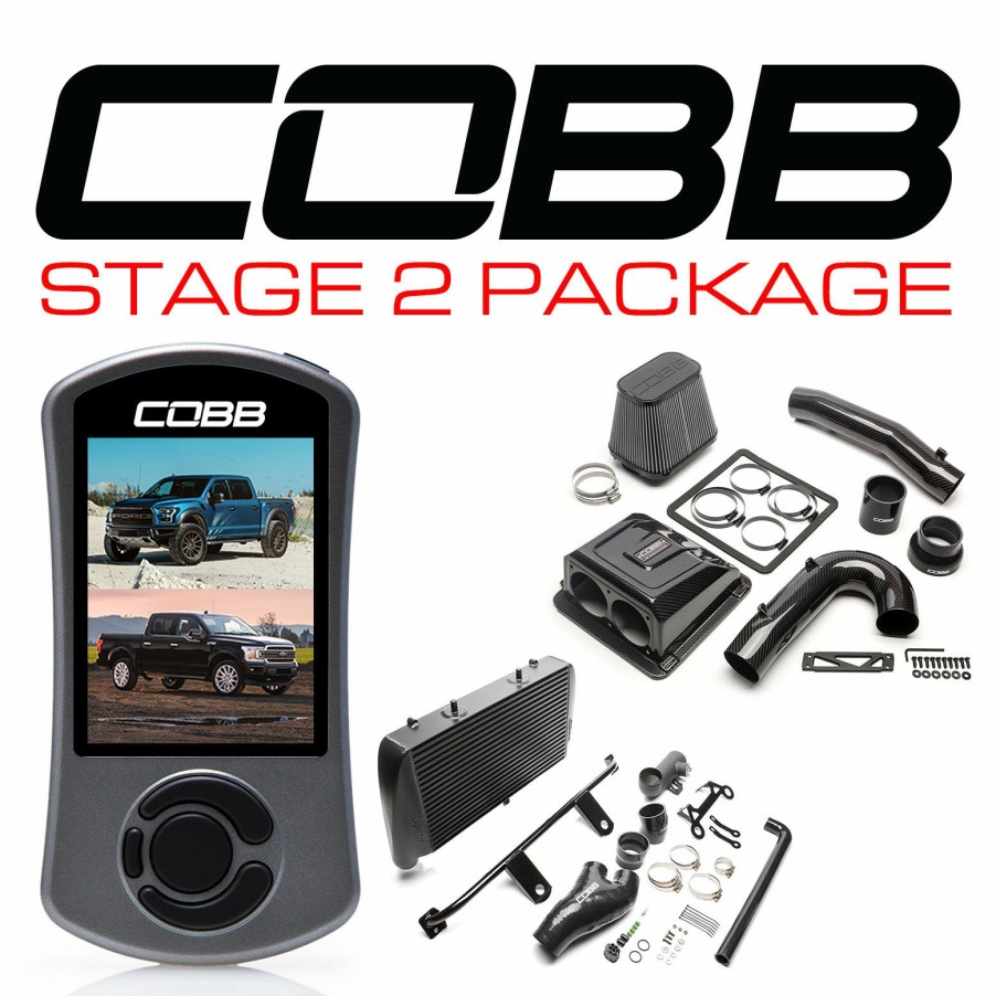 Stage Package COBB Tuning | Ford Stage 2 Redline Carbon Fiber Power Package Black With Tcm F-150 Ecoboost Raptor / Limited