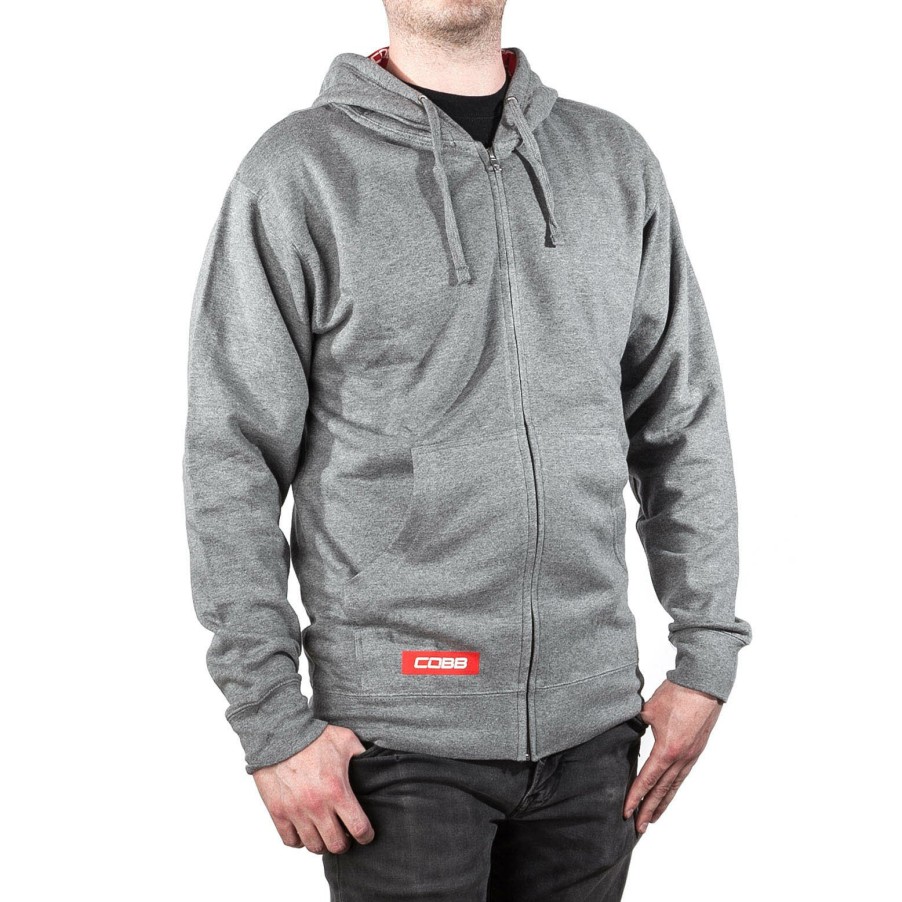 Apparel COBB Tuning | Cobb Grey Zip Hoodie